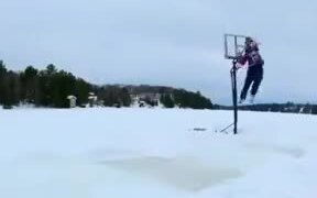 Cool Mix Of Basketball And Ice Skating - Sports - VIDEOTIME.COM