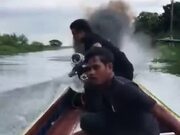 Blasting Through The River With A Turbo Boat