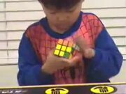 Kid Speed Solving Rubik's Cube