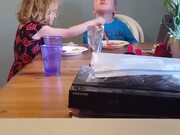 Amazing Sister Helps Feed Brother
