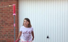 Little Girl Jumps in Excitement at Seeing Dad - Kids - VIDEOTIME.COM