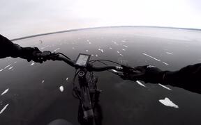 Clear Ice Viewed from a Bike - Fun - VIDEOTIME.COM