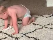 Baby Gets Frustrated And Throws Away Socks