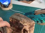 Artist Turns Wooden Piece into Gorgeous Resin Lamp