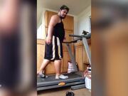 Dog Tries To End Work Out 