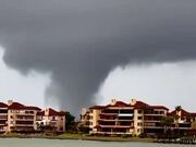 Huge Tornado Moves Across Town During Storm