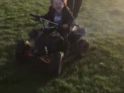 Boy Does Donuts on Mini Quad Bike