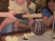 Baby Instantly Regrets Breaking Chocolate Pinata