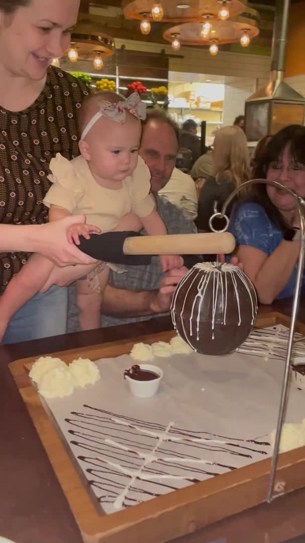 Baby Instantly Regrets Breaking Chocolate Pinata