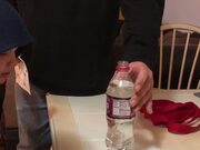 Boy Bamboozled by Water Bottle Penny Prank