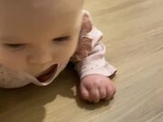 Baby Finds Cat's Food Bowl