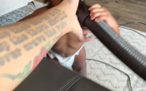 Baby Playing with Vacuum Puts Hose to Face - Kids - VIDEOTIME.COM