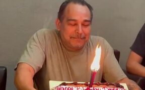 Dad Blowing Out Birthday Candles Loses Teeth - Fun - VIDEOTIME.COM