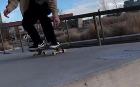 Skateboarder Really Crushes It