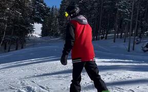 Snowboarder Trying to 50/50 Taco's Around Rail - Sports - VIDEOTIME.COM