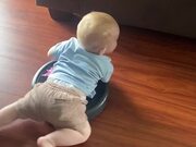 The Baby Loves Riding Our Roomba “Rhonda”
