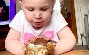 Little Girl Waits for Chocolate Easter Egg - Kids - VIDEOTIME.COM