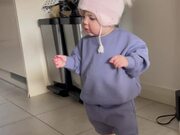 Baby Girl Turns On The Music & Does A Happy Dance