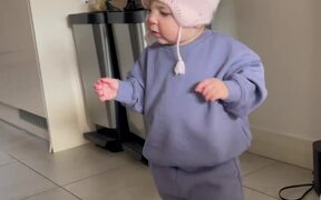 Baby Girl Turns On The Music & Does A Happy Dance - Kids - VIDEOTIME.COM