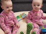 Twins Have A Blast Playing With 'Mocking Cactus' 