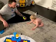 BabyBoy Mimics His Mom By Asking Dad For A Massage