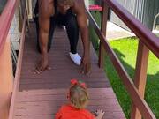 2-Year-Old Teaches Her Grandpa How To Dance
