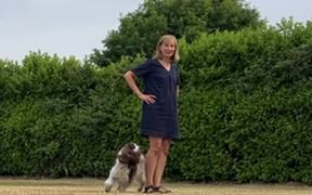 Woman Performs Slalom Tricks With 2 Dogs - Animals - VIDEOTIME.COM