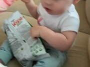 Baby Refuses to Share Chips
