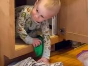 Twins Make Mess After Going Inside Cabinet Kitchen