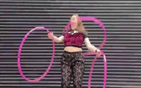 Girl Executes Impressive Tricks With Hoops - Fun - Videotime.com