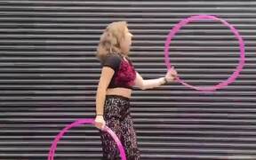 Girl Executes Impressive Tricks With Hoops - Fun - VIDEOTIME.COM