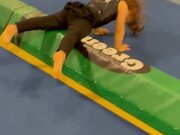 Adorable Toddler Trips Over Walking Beam