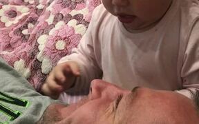 Baby Playfully Attempts to Put Pacifier - Kids - VIDEOTIME.COM