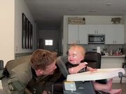 Dad Gets Surprised By Baby's Fake Eyebrows
