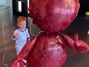 Oversized Elmo Balloon Terrorizes Toddler