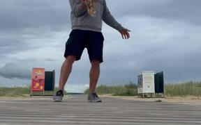 Dad and Daughter Duo Practise Acrobatic Skills - Kids - VIDEOTIME.COM