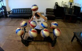 Guy Spins Multiple Basketballs Together - Fun - VIDEOTIME.COM