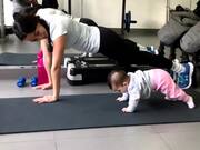 Adorable Girl Is Already a PRO At The Gym Stuff