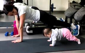 Adorable Girl Is Already a PRO At The Gym Stuff - Kids - VIDEOTIME.COM