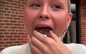 Woman Gets Ice Cube Stuck in Her Mouth - Fun - VIDEOTIME.COM