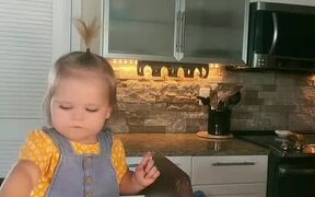 Toddler Assists Mom In Baking Cake - Kids - VIDEOTIME.COM
