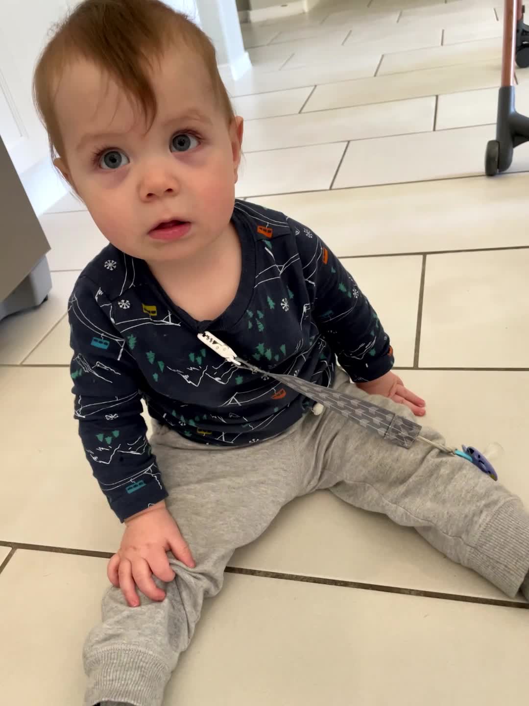 Cheerful Baby Boy In Total Shock