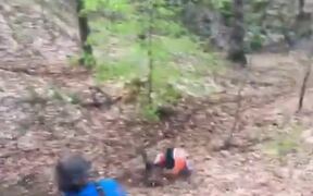 Person Falls Off Dirt Bike While Riding It