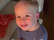 Toddler Runs Shaver on Hair Over His Head