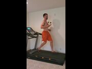 Dad Runs Backwards on Treadmill