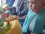 Baby's Reaction To His Friend Screaming