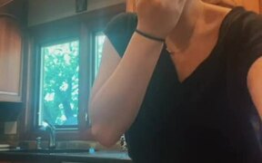 Woman Breaks Glass Cup - Kids - VIDEOTIME.COM