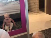 Baby Girl Sees Reflection for the First Time