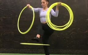 Woman Spins Multiple Hula Hoops All Over Her Body - Fun - VIDEOTIME.COM