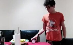 Guy Accidentally Breaks Glass - Kids - VIDEOTIME.COM